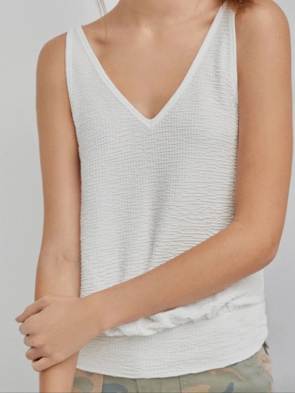 Anthropologie Zahra Tank Top Size M Off White